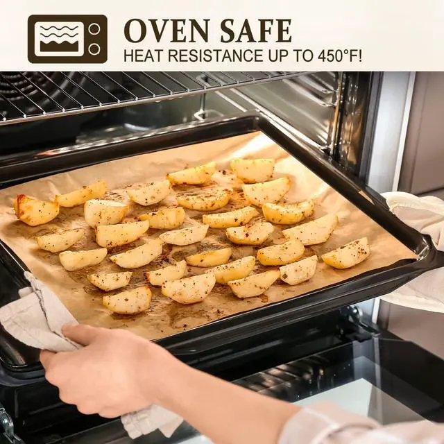 Alt view image 5 of 7 - Parchment Paper Sheets, Unbleached Parchment Baking Sheets, Precut Parchment Paper 12 x 16 IN, Non-Stick Parchment Paper for Baking Grilling Air Fryer Steaming Bread Cake Cookie - 50 Count