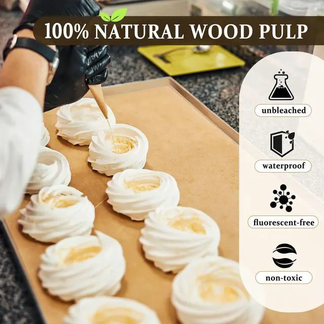 Alt view image 4 of 7 - Parchment Paper Sheets, Unbleached Parchment Baking Sheets, Precut Parchment Paper 12 x 16 IN, Non-Stick Parchment Paper for Baking Grilling Air Fryer Steaming Bread Cake Cookie - 50 Count