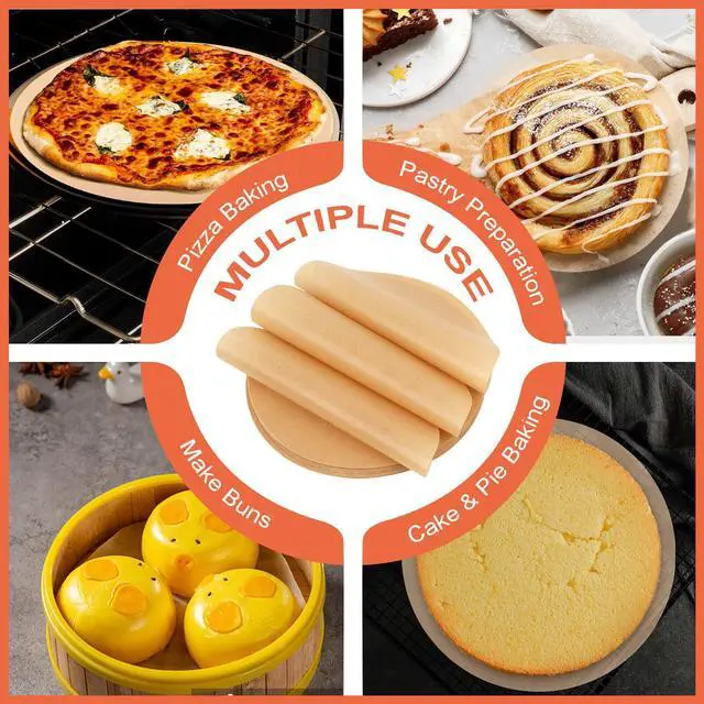 Alt view image 5 of 7 - 200Pcs 9 Inch Round Baking Parchment Paper - Parchment sheets for Ultimate Baking Experience, Extra-Large Size, Exceptional Non-Stick, Waterproof, and Tear-Resistant, a Must-Have in the Kitchen