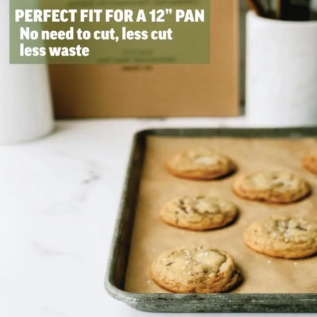 Alt view image 5 of 7 - Parchment Paper Sheets 12x16 (100 sheets) for Baking - Unbleached Chlorine-free High Heat Non-Stick Pre-Cut Parchment Paper for Half Sheet Pans