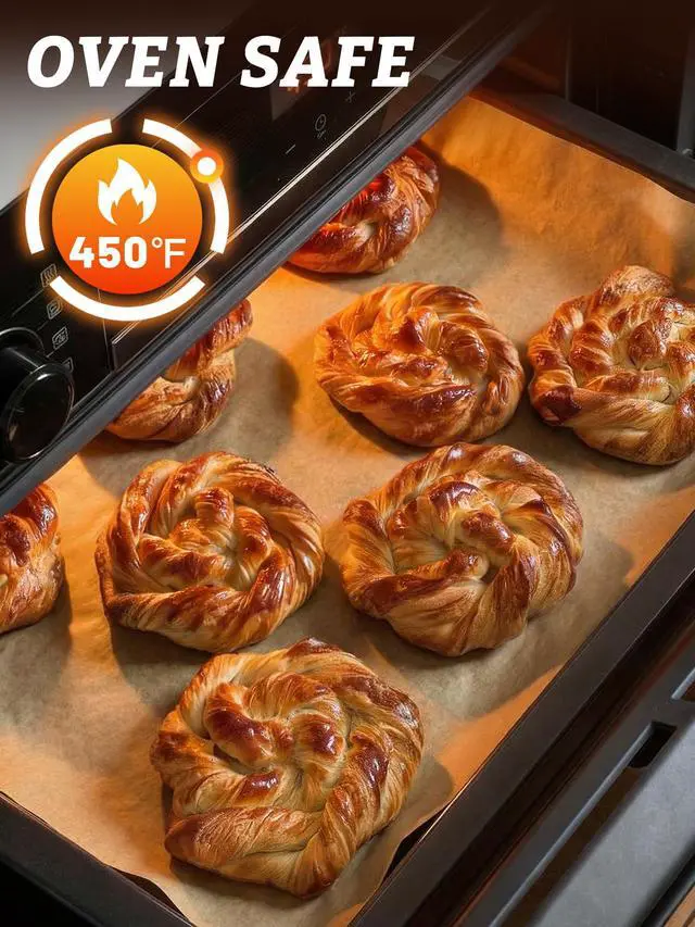 Alt view image 6 of 7 - 400 Pcs Parchment Paper Baking Sheets, 12x16 Inches Non-Stick Precut Baking Parchment, for Baking Grilling Air Fryer Steaming Bread Cup Cake Cookie and More (Unbleached)