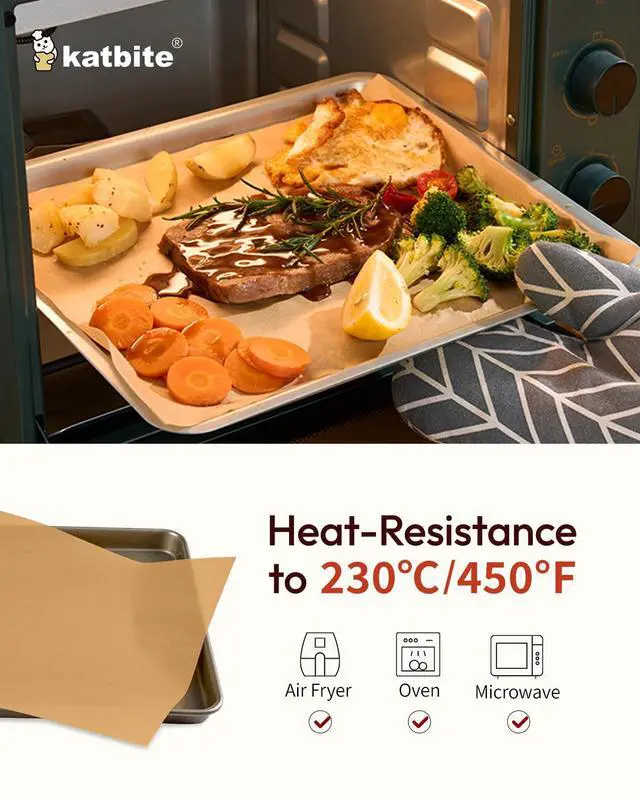 Alt view image 5 of 7 - 400PCS Unbleached Parchment Paper Sheets, 12 x 16 IN Pre-Cut Baking Parchment, Extra Strong, Heavy Duty Non-Stick Baking Paper for Half Sheet Cookie Bread Cake Pans, Grilling Meat Pizza,Oven