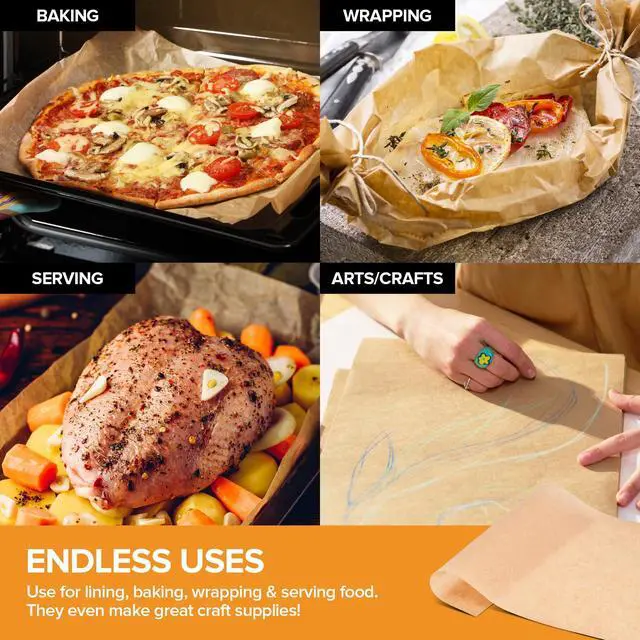 Alt view image 7 of 7 - 150 Ct Unbleached Parchment Paper Sheets, Pop Up Parchment Paper Sheets for Baking, Air fryer Sheets & Oven Liners FOr cookies, Bread, meat, Pizza (10.7x13.75)