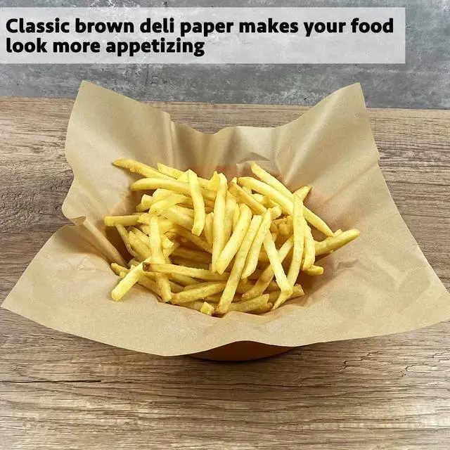 Alt view image 2 of 7 - Deli Paper Sheets 12" X 12" 100PK, Grease Proof Sandwich Wrapping Paper