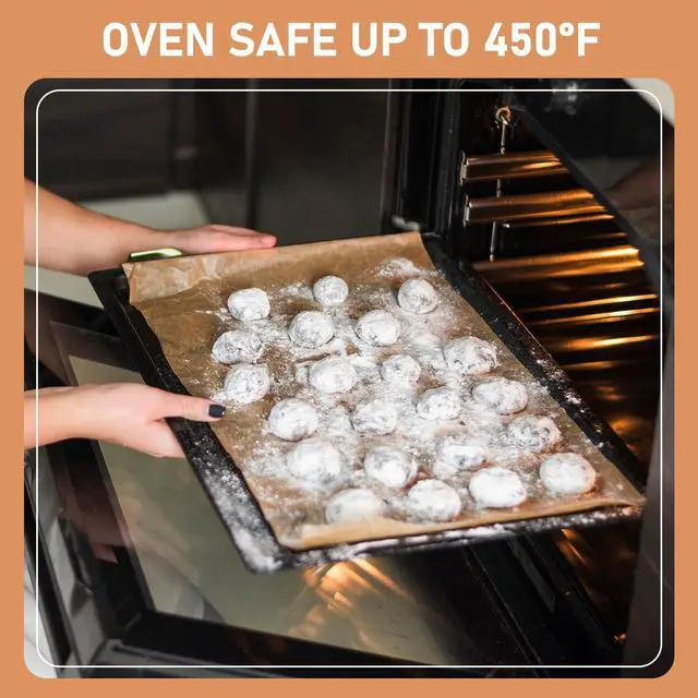Alt view image 6 of 7 - 200 Pcs Large Parchment Paper Sheets for Baking, 13 x 18 Inch Brown Unbleached Precut Nonstick Parchment Baking Sheets Heavy Duty for Cookies Steaming Grilling Cooking Air Fryer Oven Pan