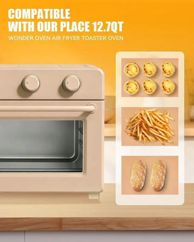 Alt view image 2 of 6 - 130PCs Air Fryer Paper Liners Compatible with Our Place 12.7 QT Wonder Oven