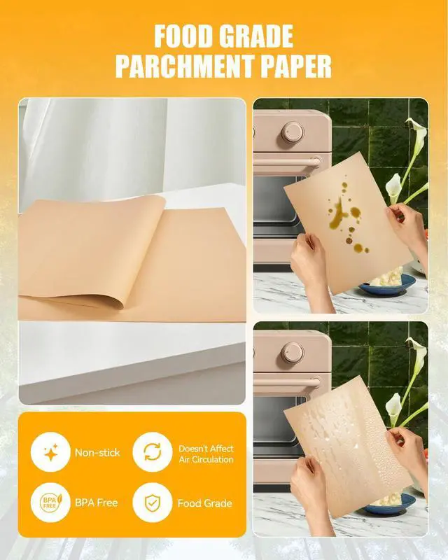 Alt view image 3 of 6 - 130PCs Air Fryer Paper Liners Compatible with Our Place 12.7 QT Wonder Oven
