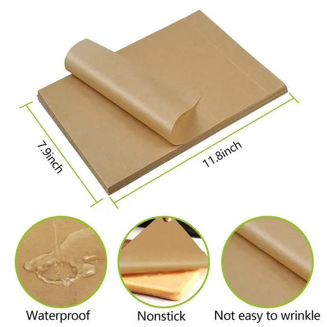 Alt view image 2 of 7 - 300 Pcs Parchment Paper Sheets for Baking, 8x12 Inches Unbleached Precut Parchment Paper for Baking Cookies, Frying, Air Fryer, Cooking, Grilling Rack, Oven