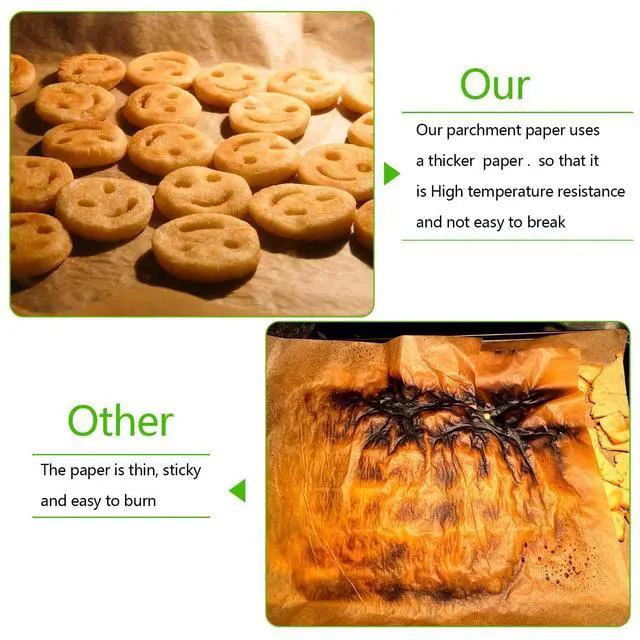 Alt view image 4 of 7 - 300 Pcs Parchment Paper Sheets for Baking, 8x12 Inches Unbleached Precut Parchment Paper for Baking Cookies, Frying, Air Fryer, Cooking, Grilling Rack, Oven