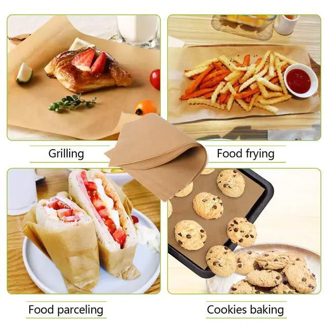 Alt view image 5 of 7 - 300 Pcs Parchment Paper Sheets for Baking, 8x12 Inches Unbleached Precut Parchment Paper for Baking Cookies, Frying, Air Fryer, Cooking, Grilling Rack, Oven