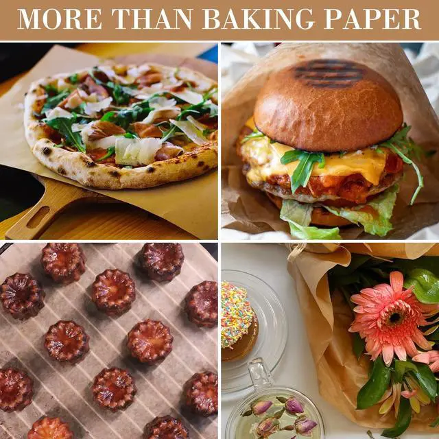 Alt view image 7 of 7 - 200 Pcs Parchment Paper Baking Sheets, Heavy Duty Precut Baking Sheets Nonstick Parchment for Cookies Steaming Grilling Cooking Air Fryer Oven Pan Air Fryer(Brown,13 x 18 Inch)