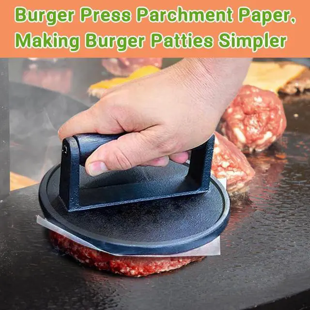 Alt view image 5 of 7 - Parchment Paper Squares, Set of 300, 6 x 6 Inch Hamburger Patty Paper, Non Stick Patty Paper for Smash Burger Press, Burger Patty Maker, Separating Freezing & More