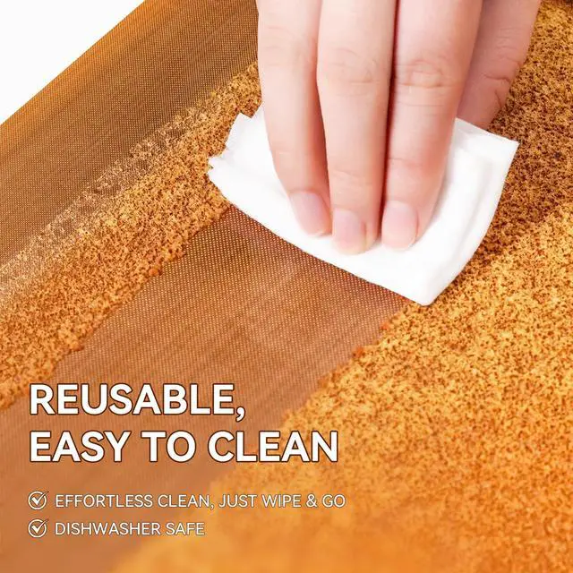 Alt view image 3 of 7 - 3Pcs Reusable Teflon Parchment Paper Baking Sheets, 12x16 inch Baking Paper, Non-Stick, Non-Toxic, Heat Resistant, Baking Liner for Baking, Cooking
