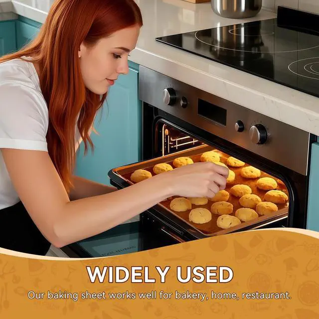 Alt view image 5 of 7 - 3Pcs Reusable Teflon Parchment Paper Baking Sheets, 12x16 inch Baking Paper, Non-Stick, Non-Toxic, Heat Resistant, Baking Liner for Baking, Cooking