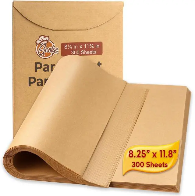 Main image of 300 Pcs Quarter Pans Parchment Paper Unbleached Precut Non-Stick 8.25x11.8"