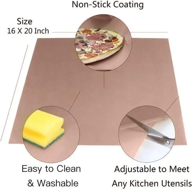 Alt view image 2 of 6 - 3 Pack PTFE Teflon Sheet for Heat Press Transfer Sheet Non Stick 16 x 20" Heat Transfer Paper Reusable Heat Resistant Craft Mat