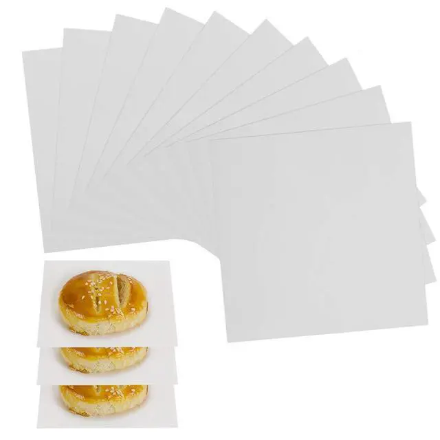 Alt view image 2 of 7 - Parchment Paper Squares, 4x4 Inch, Set of 300, Small Hamburger Patty Paper/Nonstick Precut Square Baking Parchment for Separating Small Burger Patty, Cookies & Other Foods, or Baking & Candy Wrapper