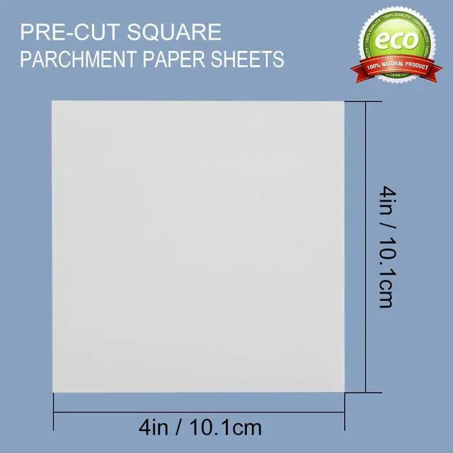Alt view image 3 of 7 - Parchment Paper Squares, 4x4 Inch, Set of 300, Small Hamburger Patty Paper/Nonstick Precut Square Baking Parchment for Separating Small Burger Patty, Cookies & Other Foods, or Baking & Candy Wrapper