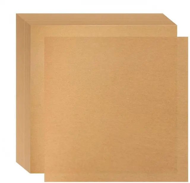 Main image of 100pcs 12x12 inch Unbleached Parchment Paper Sheets for baking, Heavy-Duty Precut Parchment Paper Squares, Brown Non-Stick liners for Oven, Cooking & Wrapping Food, Air Fryer Liners