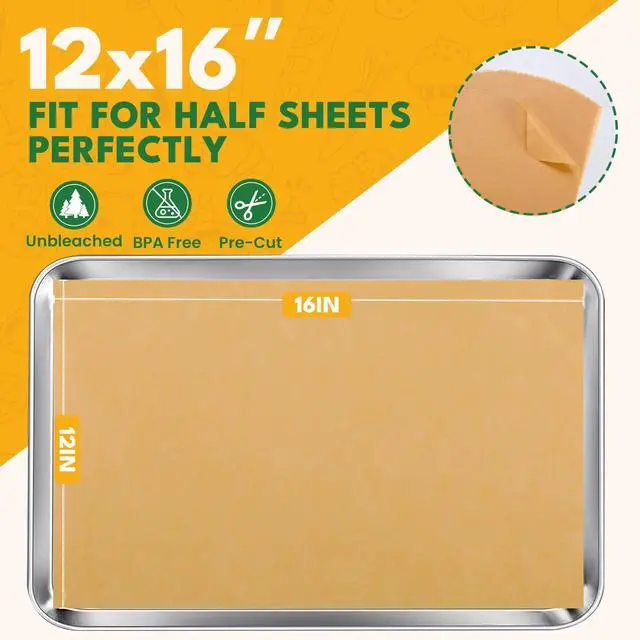 Alt view image 2 of 7 - 150 Pcs Parchment Paper Sheets for Baking,12x16 Inch Baking Paper