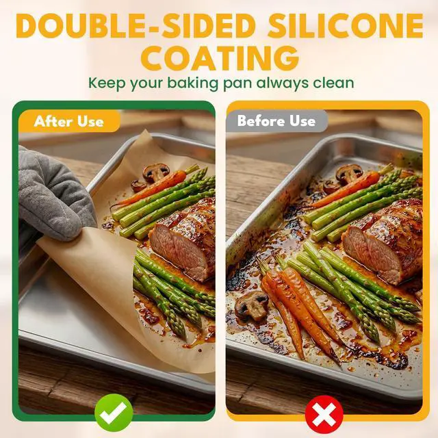 Alt view image 4 of 7 - 150 Pcs Parchment Paper Sheets for Baking,12x16 Inch Baking Paper