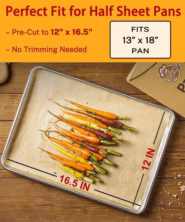 Alt view image 5 of 7 - 200 Sheets Precut Parchment Paper, 12x16.5 Inches, Non-Stick, Unbleached