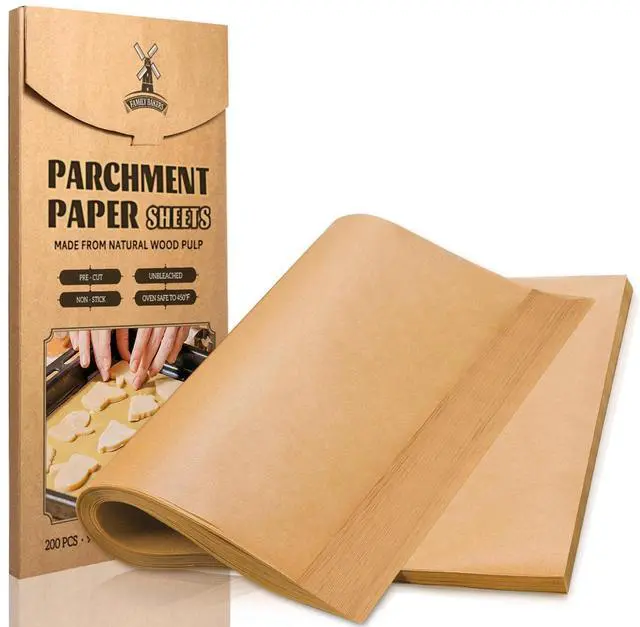 Main image of 200 PCS Parchment Paper Baking Sheets 9x13 IN, Precut Non-Stick Parchment Paper for Baking, Cooking, Grilling, Frying and Steaming - Unbleached, Fit for Quarter Sheet Pans