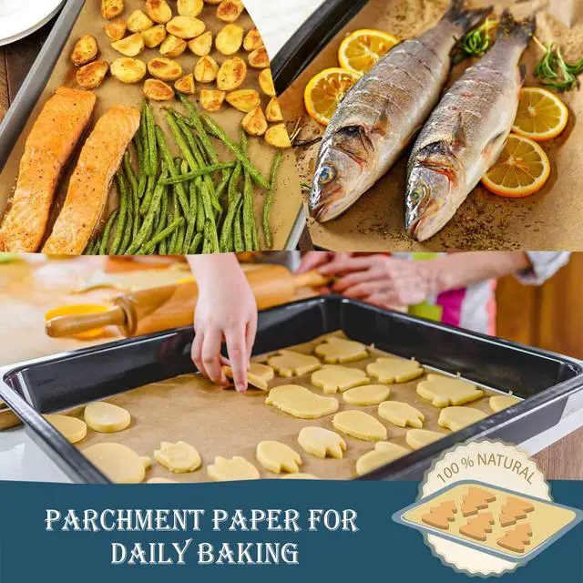 Alt view image 5 of 7 - 200 PCS Parchment Paper Baking Sheets 9x13 IN, Precut Non-Stick Parchment Paper for Baking, Cooking, Grilling, Frying and Steaming - Unbleached, Fit for Quarter Sheet Pans