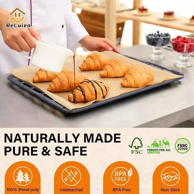 Alt view image 4 of 7 - Parchment Paper Sheets, 9x13 In Non-Stick Unbleached Precut Baking Paper