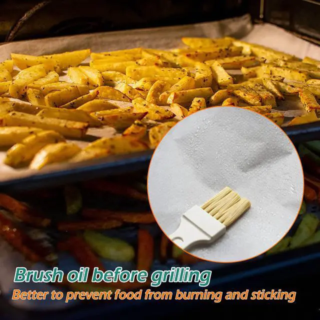Alt view image 5 of 7 - Baking Parchment Paper, 100Pcs 8x12 inch Kitchen Parchment Paper Baking Sheets, Non-Stick Precut Baking Parchment for Baking Cookies, Bread, Meat, Pizza (White)