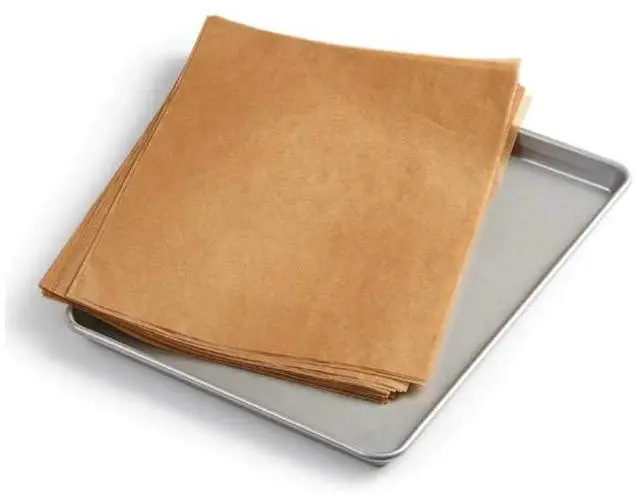 Alt view image 2 of 2 - Pre-Cut Natural & Unbleached Baking Parchment Paper, Heavy Duty, Nonstick, Reusable, Resealable Pack, Fits 18" X 13" Pan, 100 Count