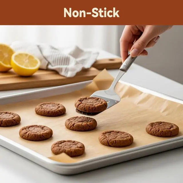 Alt view image 6 of 7 - 200 Pcs Parchment Paper Sheets, 12 x 16 Inch, Precut Non-Stick Parchment Sheets for Baking, Cooking, Grilling, Air Fryer and Steaming - Unbleached, Fit for Half Sheet Pans