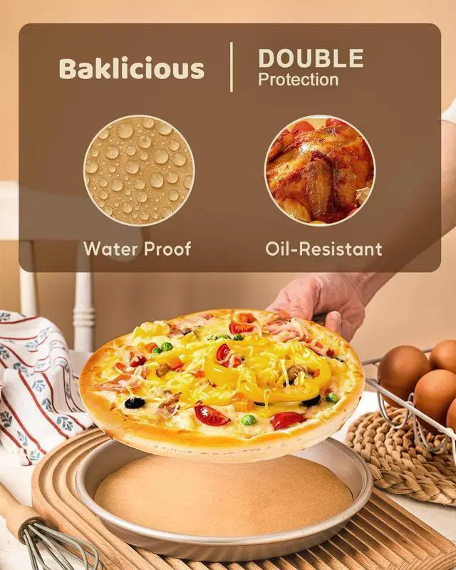 Alt view image 5 of 7 - 250Pcs 8 Inch Parchment Paper Rounds. Non Stick Round Parchment Paper, Baking Parchment Circles for Cake Baking, Patty Separating, Tortilla Wrapping