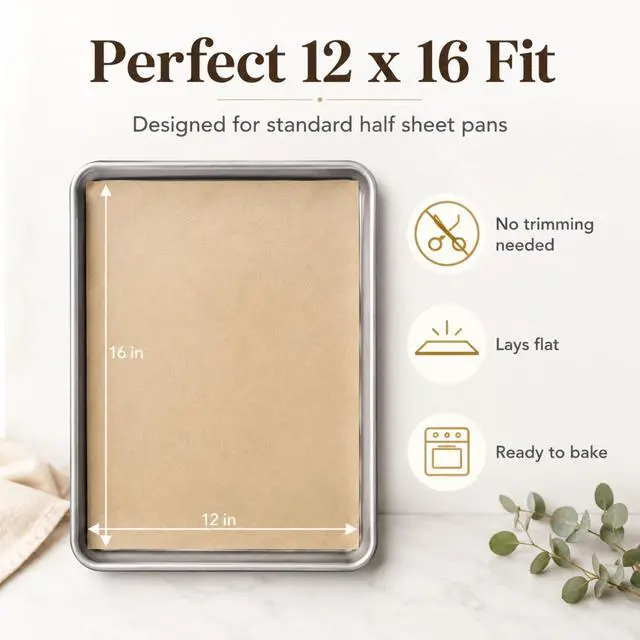 Alt view image 2 of 7 - Parchment Paper Sheets 12x16, 300 Count, Unbleached 38gsm