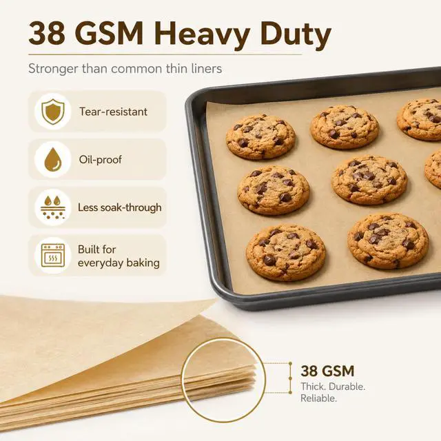 Alt view image 3 of 7 - Parchment Paper Sheets 12x16, 300 Count, Unbleached 38gsm