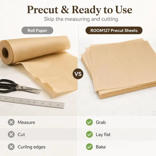 Alt view image 4 of 7 - Parchment Paper Sheets 12x16, 300 Count, Unbleached 38gsm
