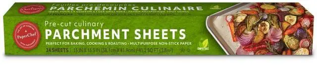 Main image of Culinary Parchment Non-Stick Pre-cut Sheets 15x16.5", 24-ct