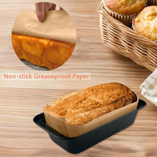 Alt view image 3 of 6 - 100 Pcs Parchment Paper Loaf Pan Liners for Baking Bread 9x5 in Loaf Pan Parchment Liners Disposable Non-Stick Bread Pan Liners Loaf Liners for Baking Toast Bread
