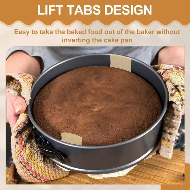 Alt view image 4 of 6 - 10 Inch Round Parchment Paper, Non Stick Circle Baking Sheets Paper Precut Liners with Lift Tabs for Air Fryer Cake Baking Cake Pan (Wood Color, Pack of 100)