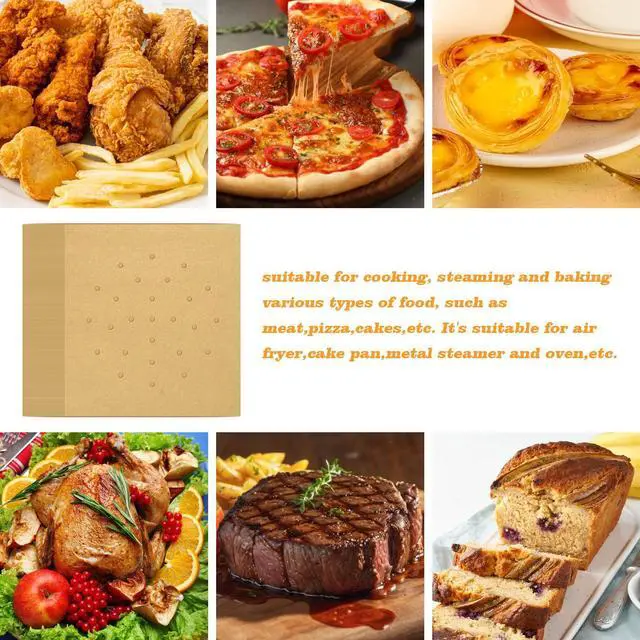 Alt view image 7 of 7 - 120 PCS Air Fryer Liners Disposable for Emeril Lagasse French Door 360 Air Fryer, Perforated Parchment Paper Sheets Compatible with Emeril Lagasse 26 QT Extra Large French Door 360 Airfryer