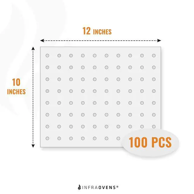 Alt view image 7 of 7 - Parchment Paper Sheets for Toaster Oven Air Fryer 10 x 12 Compatible with Cuisinart, Breville, Black and Decker + More, Precut Perforated Non-Stick Oven Liners for Baking, Cooking, Dehydrator