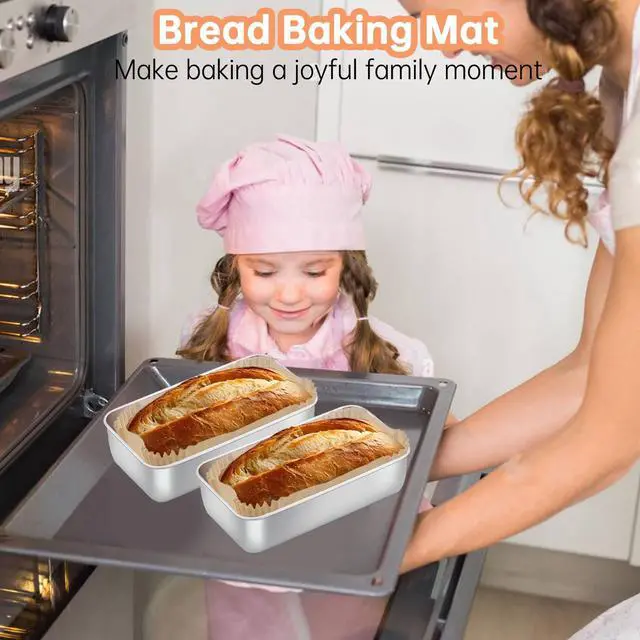 Alt view image 7 of 7 - 100 Pcs Loaf Pan Liners for Baking Bread 9x5 Inch, Non-Stick Pre Formed Parchment Paper for Bread Pan, Ideal Disposable Loaf Breads Liners for Baking Toast, Cakes, Banana Breads, Brown