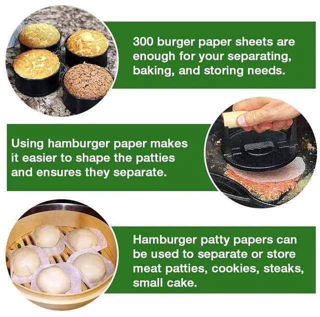 Alt view image 4 of 7 - 300 Pcs 6 Inch Round Parchment Paper for Cake Pan, Burger Press