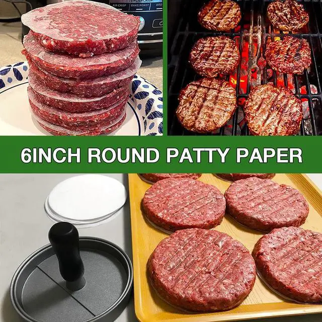 Alt view image 7 of 7 - 300 Pcs 6 Inch Round Parchment Paper for Cake Pan, Burger Press