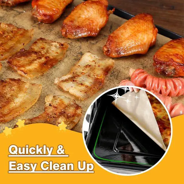 Alt view image 6 of 7 - Air Fryer Paper Liners for Emeril Lagasse Dual Zone 360 Air Fryer Oven Combo with French Door, 100 PCS Large Size Parchment Paper Square Airfryer Liner Baking Sheets for Emeril Lagasse 360 Toster Oven