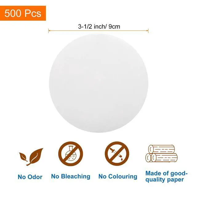 Alt view image 2 of 5 - 500Pcs Parchment Paper Rounds 3-1/2 Inch, Round Parchment Paper Non Stick for Baking Small Cakes, Separating Frozen Meat, Toaster Oven, White