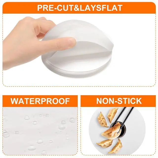 Alt view image 3 of 5 - 500Pcs Parchment Paper Rounds 3-1/2 Inch, Round Parchment Paper Non Stick for Baking Small Cakes, Separating Frozen Meat, Toaster Oven, White