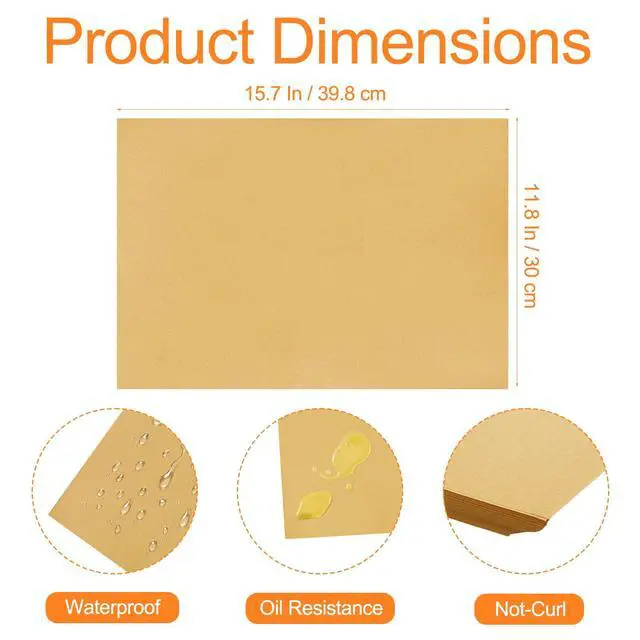Alt view image 2 of 7 - 400 Pack Parchment Paper Sheets, 12 x 16 Inch No-Stick Pre-Cut Baking Paper Sheets, Half Sheet Parchment Paper for Cooking, Grilling, Steaming, Oven, Air Fryer, Microwave