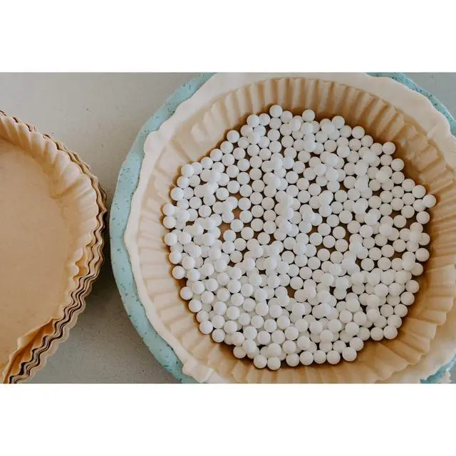 Alt view image 5 of 6 - Parchment Paper for Pie Weights and Pans, Plastic Free Packaging, Pre Formed fit 8,9,10 Inch Dish, Natural Unbleached Food Grade Non-Stick Liners, High Heat Safe, Designed in USA, 50 Sheets