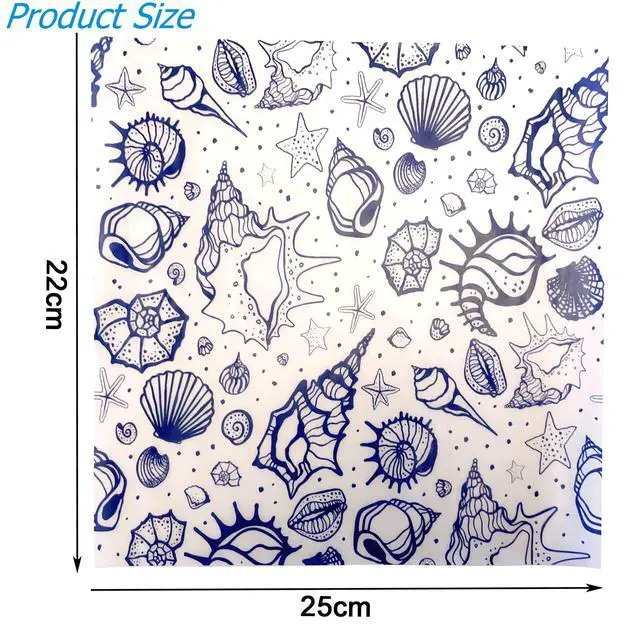 Alt view image 2 of 7 - Sea Shell Patterned Wax Paper Sheets, Food Picnic Paper, Greaseproof Paper,Waterproof Dry Hamburger Paper Liners Wrapping Tissue for Plastic Food Basket